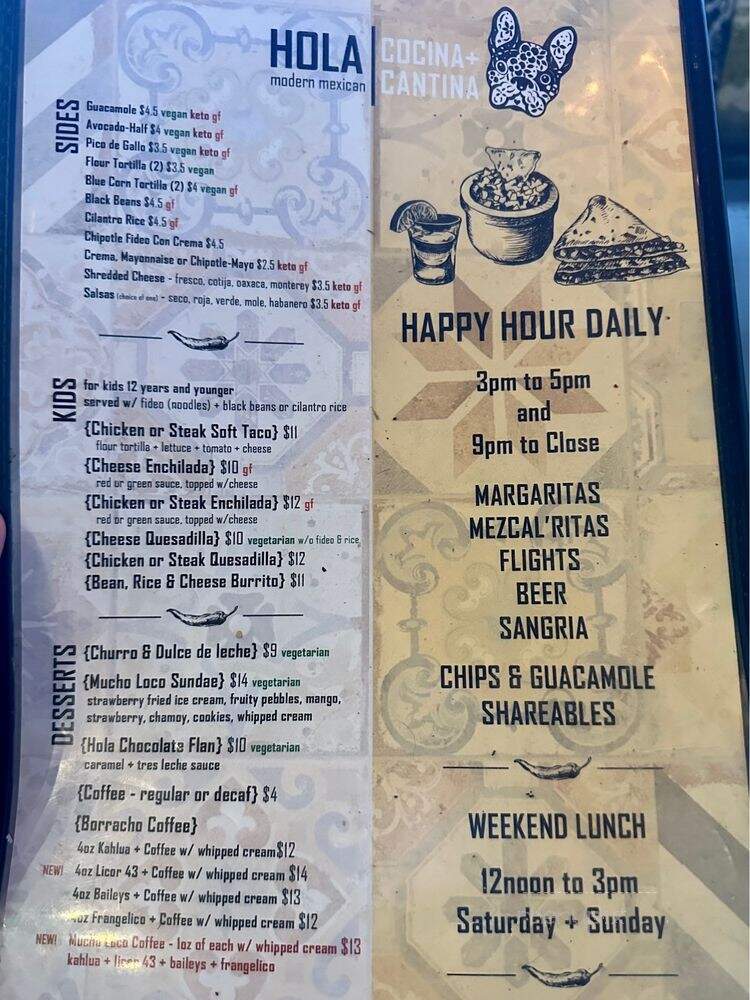 Hola Modern Mexican Cocina + Cantina - Las Vegas, NV menu_pic