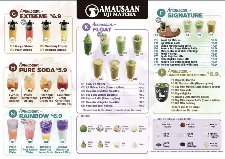 Amausaan Uji Matcha - Newark, CA menu_pic