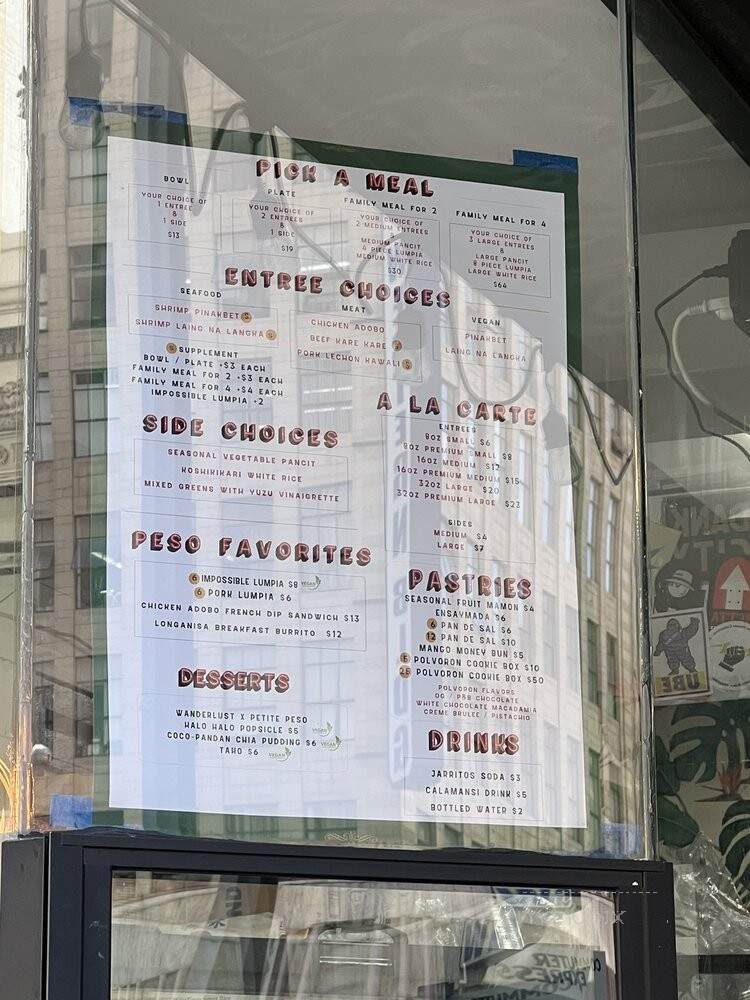 Petite Peso - Los Angeles, CA menu_pic