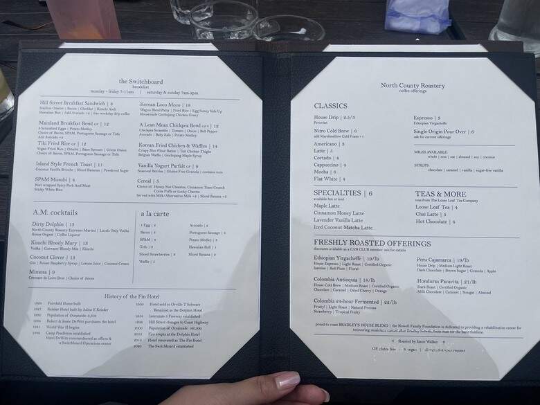 The Switchboard Restaurant and Bar - Oceanside, CA menu_pic