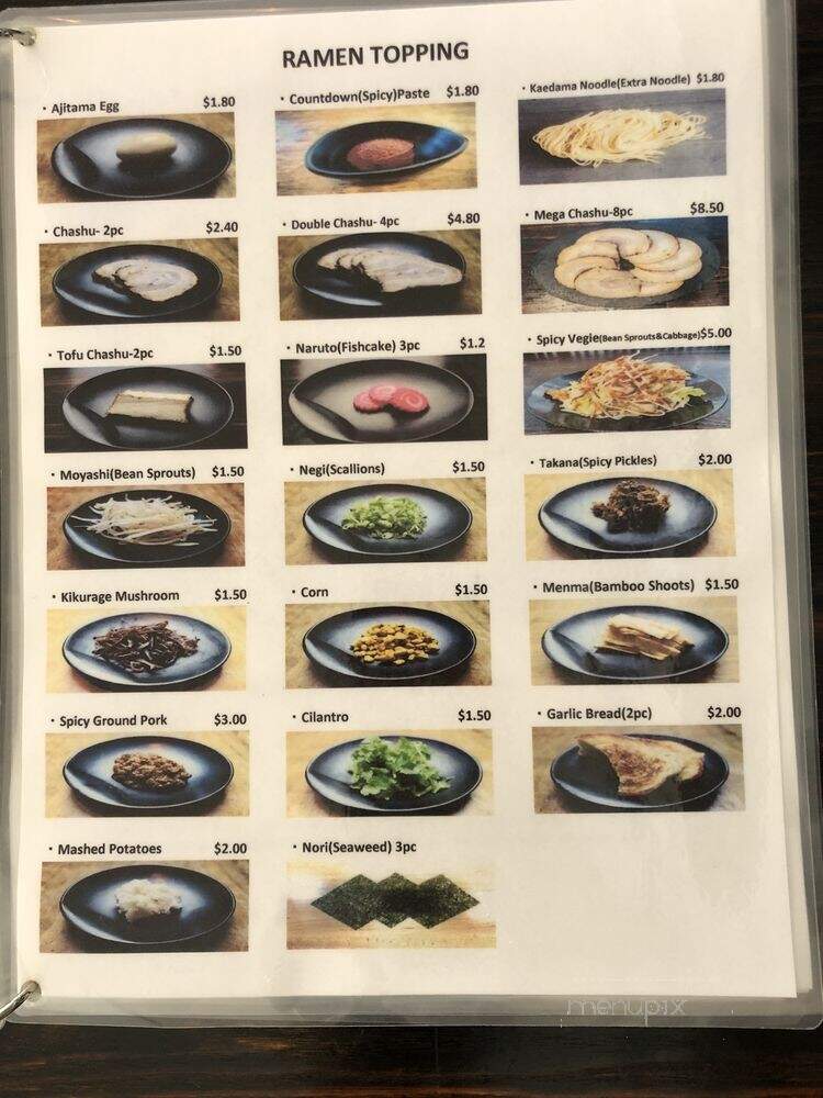 Zero - San Jose, CA menu_pic