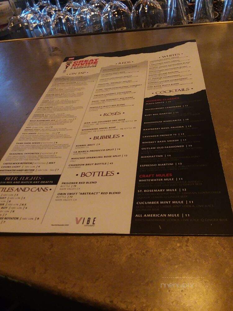 Great Divide Brewery & Roadhouse - Castle Rock, CO menu_pic