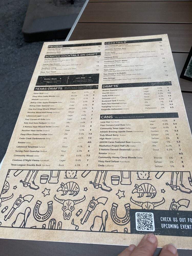 Jaxon Beer Garden - Dallas, TX menu_pic