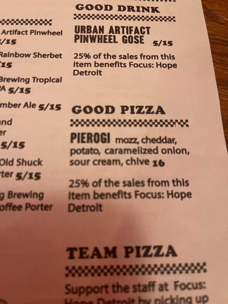 Michigan & Trumbull - Detroit, MI menu_pic
