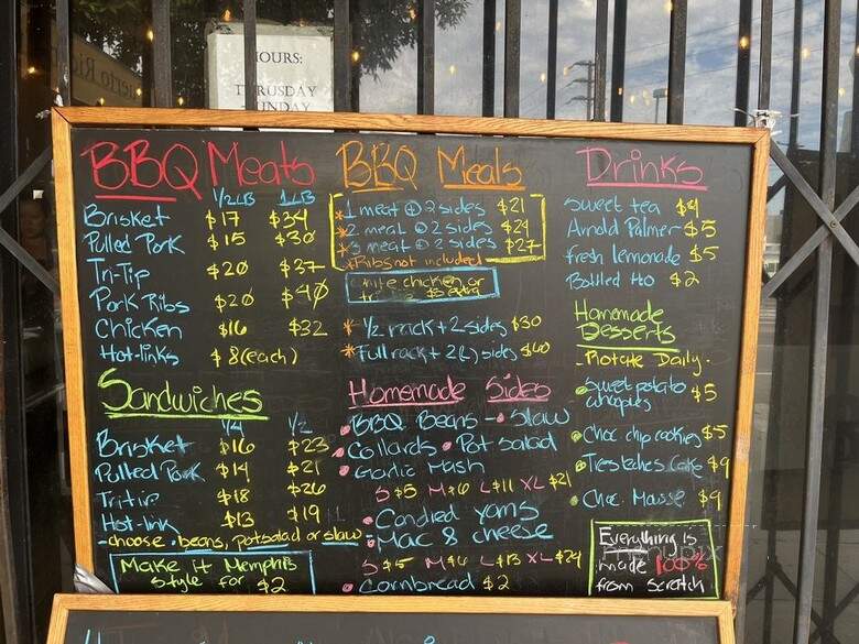 The Memphis Grill - Los Angeles, CA menu_pic