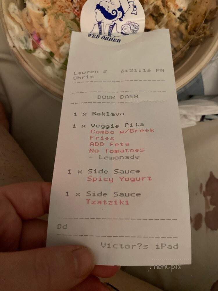 Nick the Greek - Napa, CA menu_pic