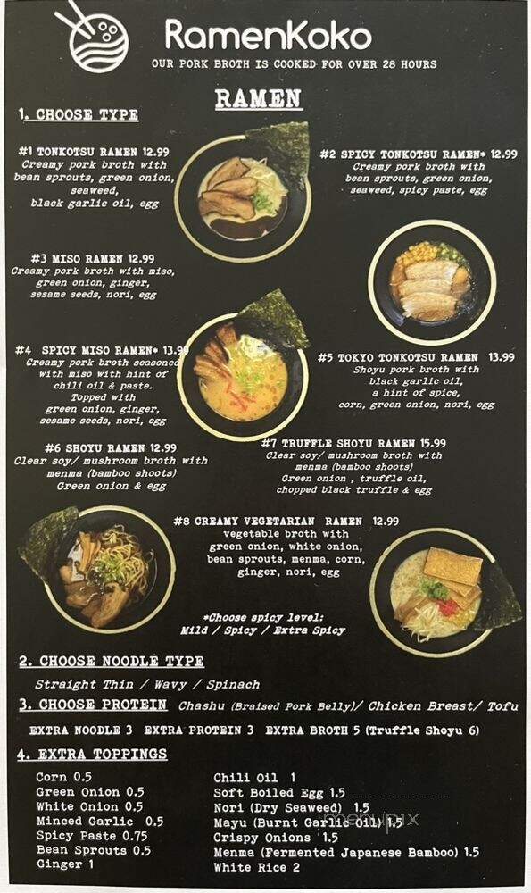 RamenKoko - Highland, CA menu_pic