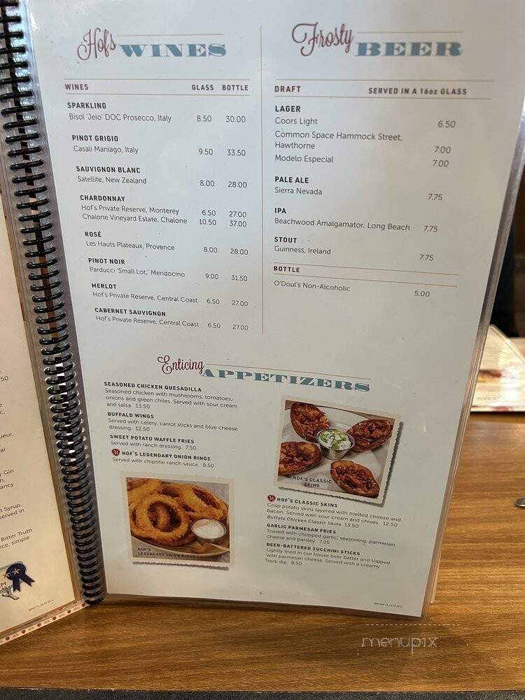 Hof's Hut Restaurant & Bakery - Seal Beach, CA menu_pic