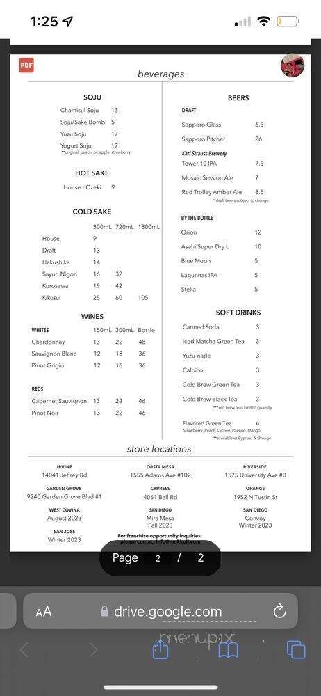 Mokkoji Shabu Shabu - Costa Mesa, CA menu_pic