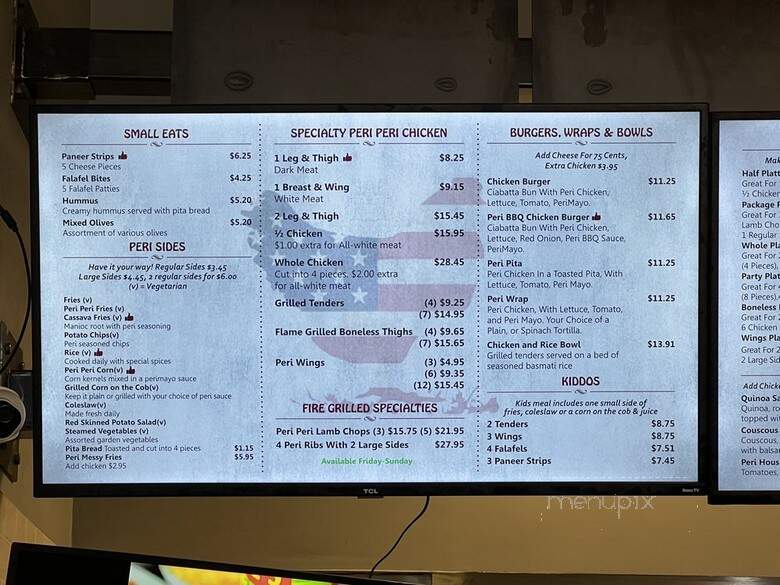 Port of Peri Peri - Palo Alto, CA menu_pic