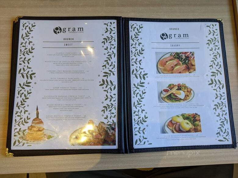 Gram Cafe & Pancakes - Milpitas, CA menu_pic