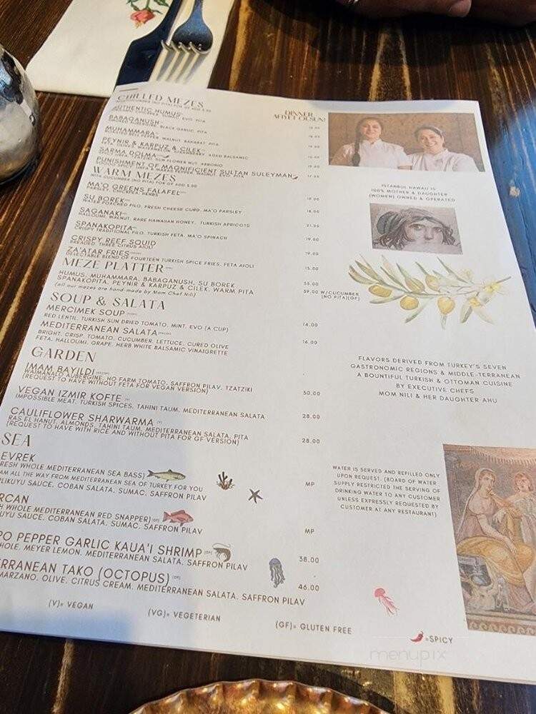 Istanbul - Honolulu, HI menu_pic
