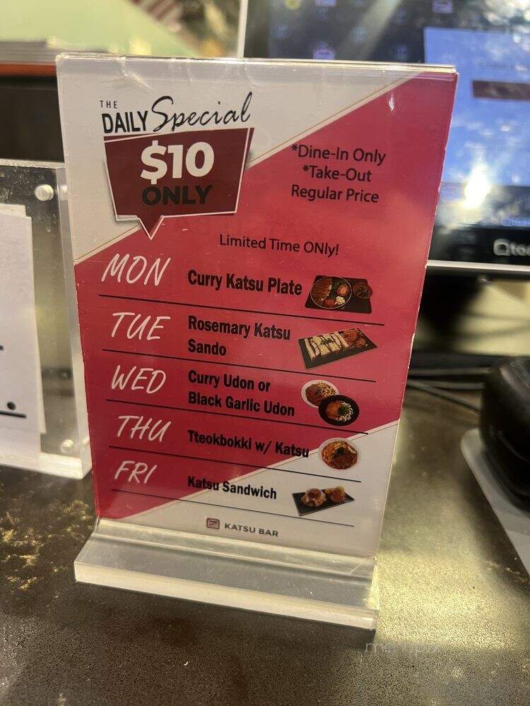 Katsu Bar - Cerritos, CA menu_pic
