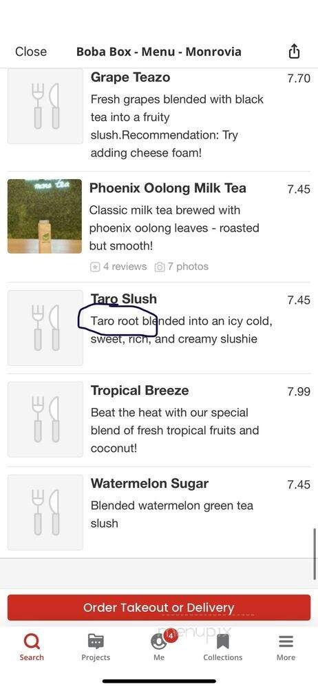 Boba Box - Monrovia, CA menu_pic