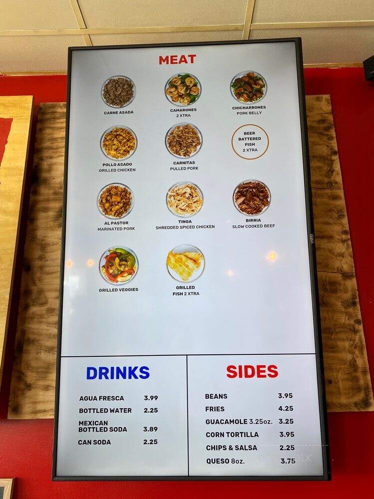 Que Onda Tacobar - Pinole, CA menu_pic