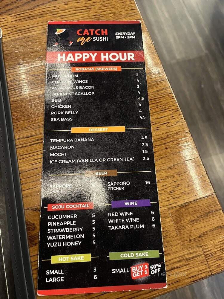 Catch Me Sushi - Los Angeles, CA menu_pic