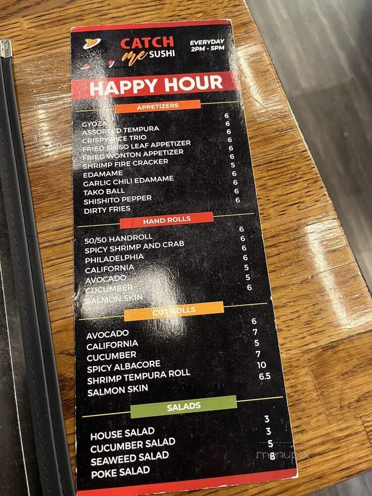 Catch Me Sushi - Los Angeles, CA menu_pic