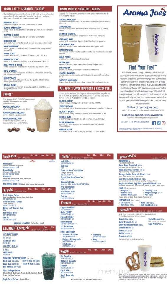 Aroma Joe's - Ellsworth, ME menu_pic