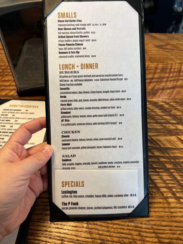 Turnstile Coffee Beer and Spirits - Austin, TX menu_pic