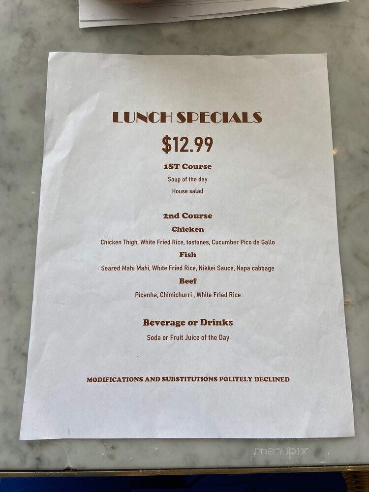 Saga Miami - Miami, FL menu_pic
