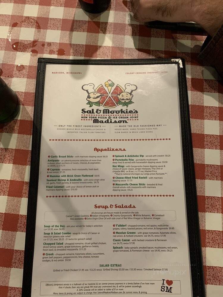 Sal & Mookie's New York Pizza & Ice Cream Joint - Madison, MS menu_pic