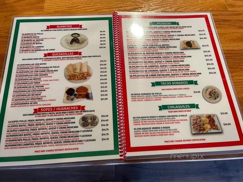 Tacos Mexican Grill - Union, NJ menu_pic
