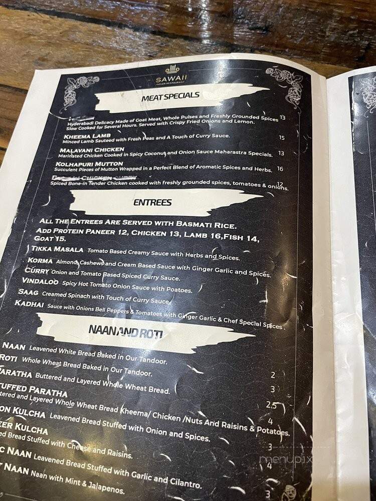 Sawaii Indian Restaurant - Little Elm, TX menu_pic