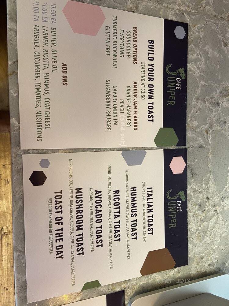 Cafe Juniper - Salt Lake City, UT menu_pic