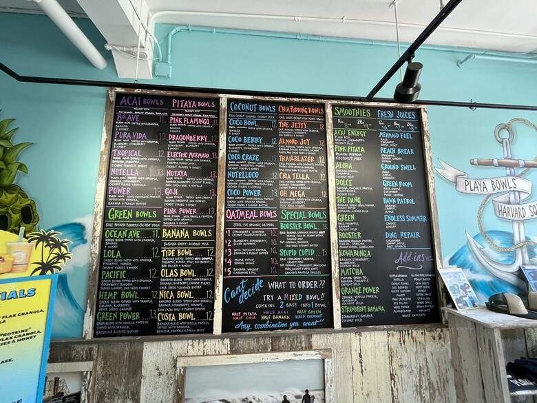 Playa Bowls - Cambridge, MA menu_pic