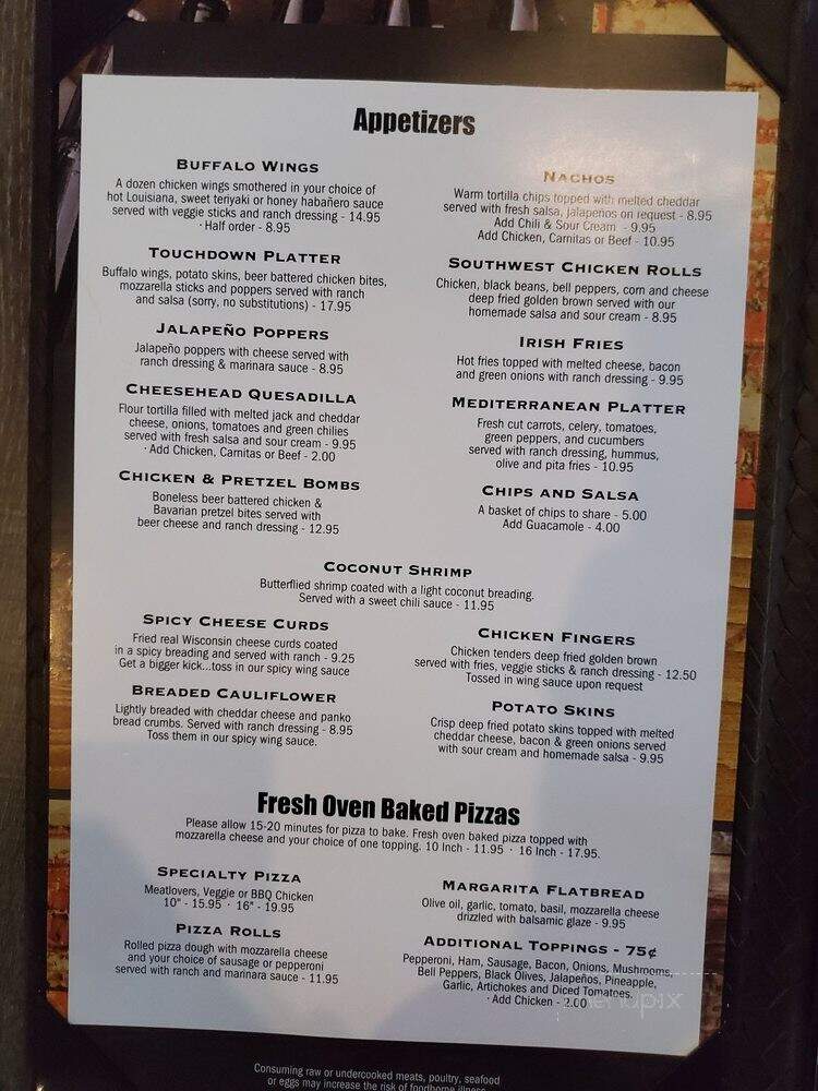 Daily's Sports Grill - San Clemente, CA menu_pic