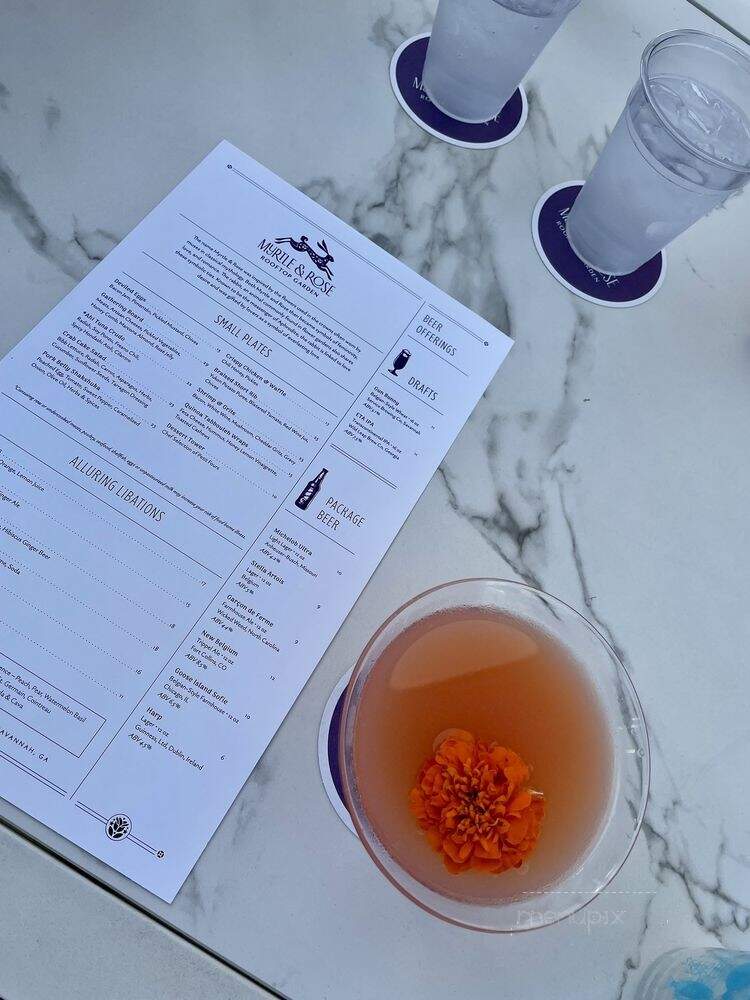 Myrtle & Rose - Savannah, GA menu_pic