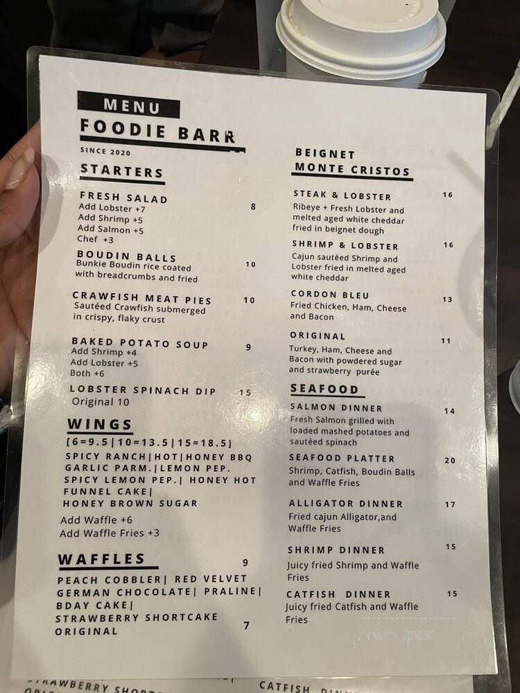 The Foodie Barr - Cypress, TX menu_pic