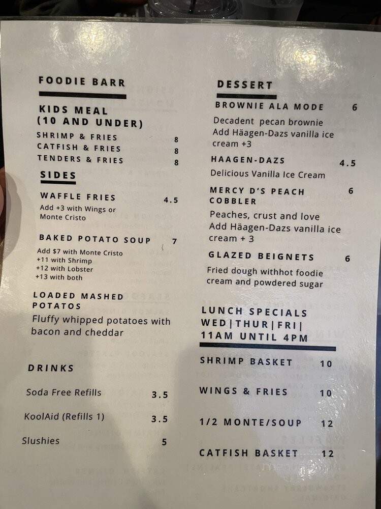 The Foodie Barr - Cypress, TX menu_pic