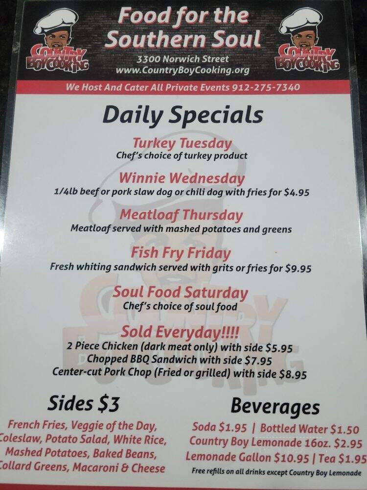 Country Boy Cooking - Brunswick, GA