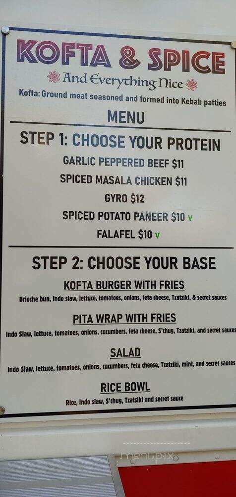 Kofta & Spice - Jacksonville, FL menu_pic
