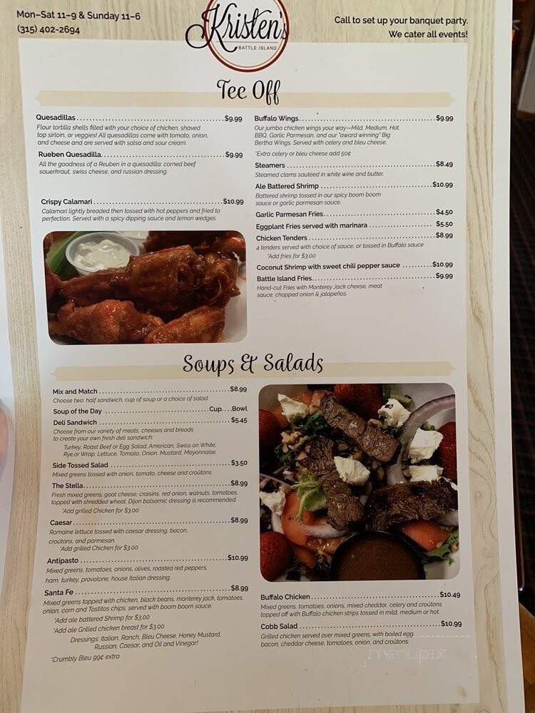 Kristens Kitchen - Fulton, NY menu_pic