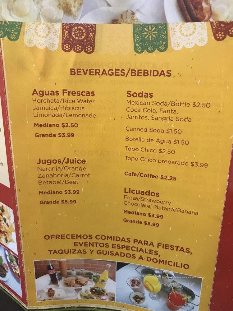 Taqueria Mi Pueblo - Chicago, IL menu_pic