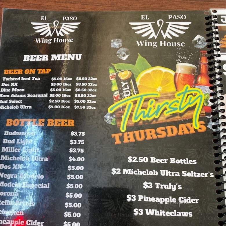El Paso Wing House - El Paso, TX menu_pic