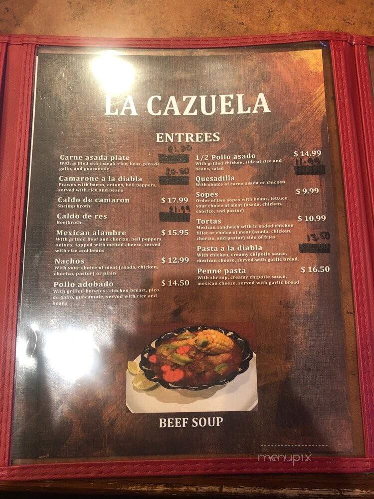 La Cazuela Mexican - Lynnwood, WA menu_pic