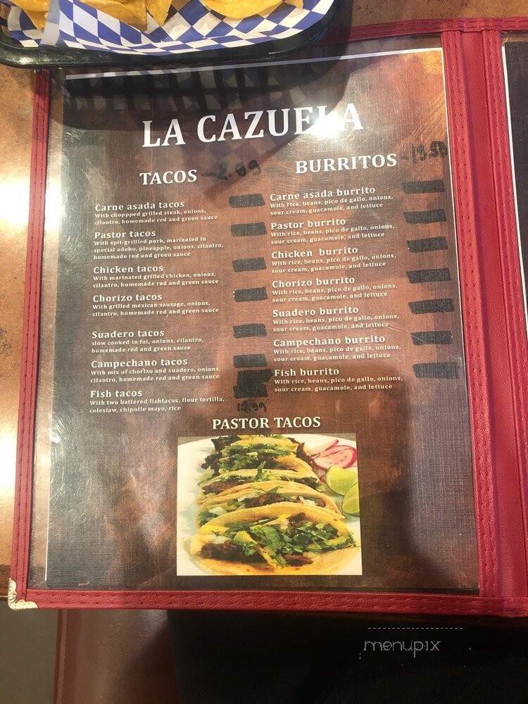 La Cazuela Mexican - Lynnwood, WA menu_pic