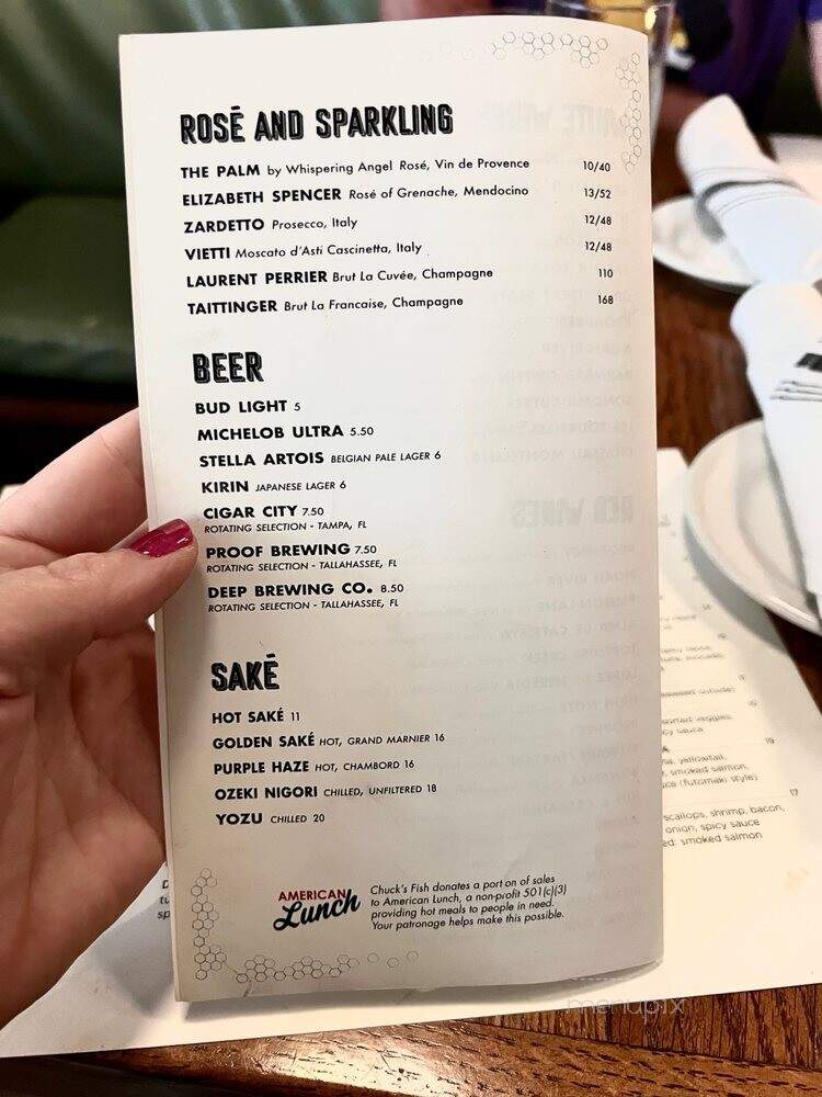 Chuck's Fish - Tallahassee, FL menu_pic