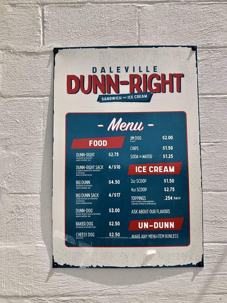 Dunn-Right Sandwich and Ice Cream - Daleville, IN