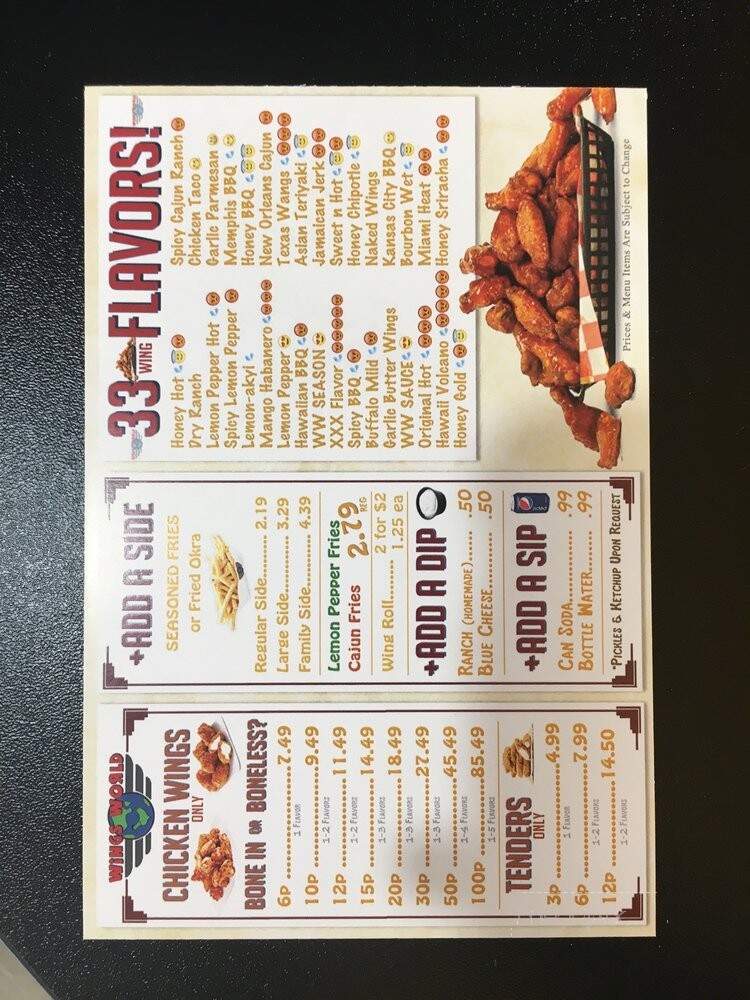 Wings World - Cedar Hill, TX menu_pic