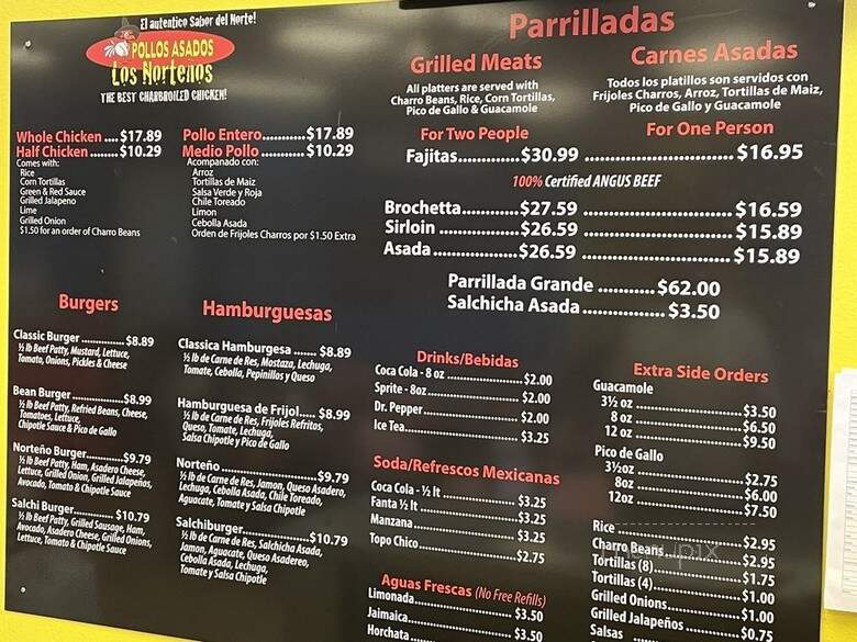 Pollos Asados Los Nortenos - San Antonio, TX menu_pic