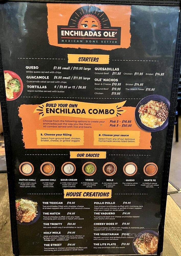 Enchilada Ole - North Richland Hills, TX menu_pic