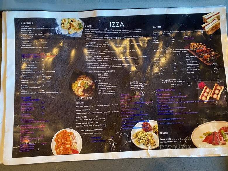 Izza - Oakland, CA menu_pic