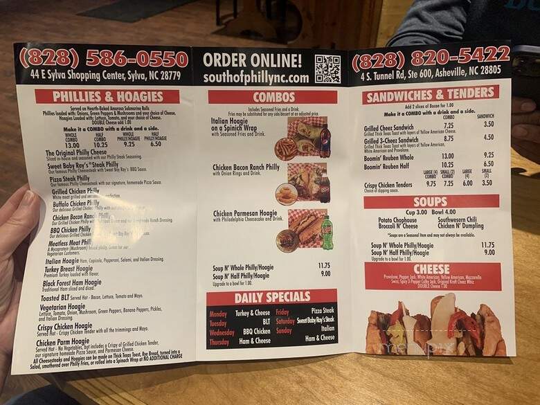 South of Philly - Asheville, NC menu_pic