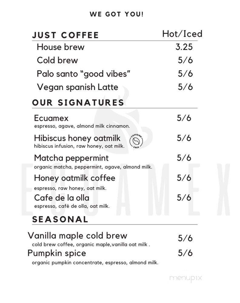 Ecuamex - Downey, CA menu_pic