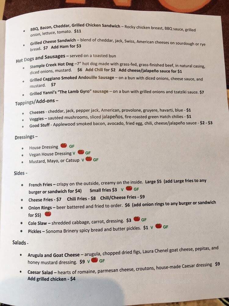 Scowley's Burgers - Petaluma, CA menu_pic