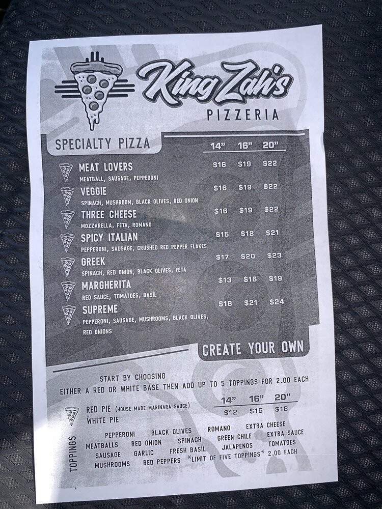King Zah's Pizzeria - Las Cruces, NM
